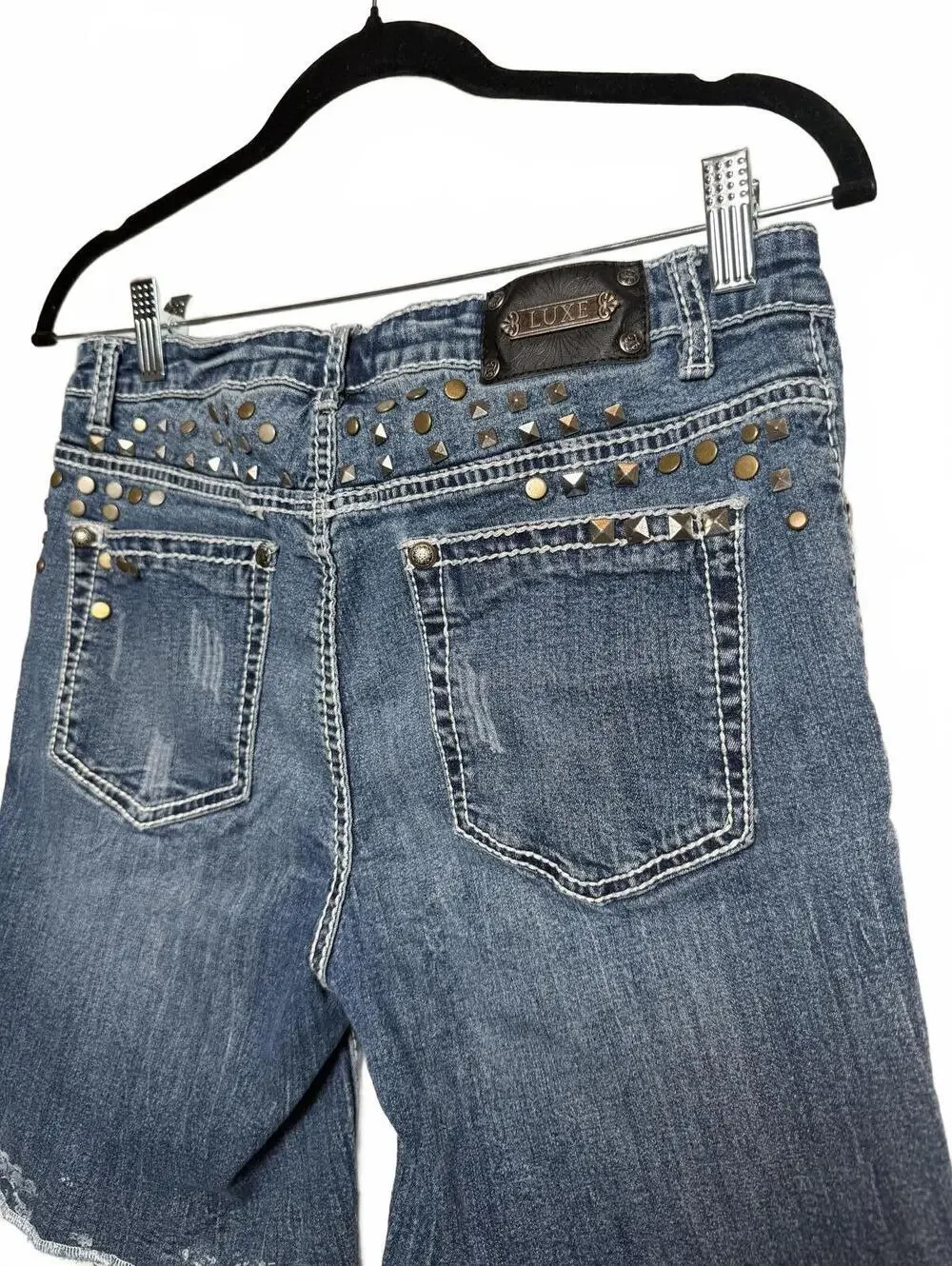 Y2K‎ Rhinetsone Studded Denim Shorts